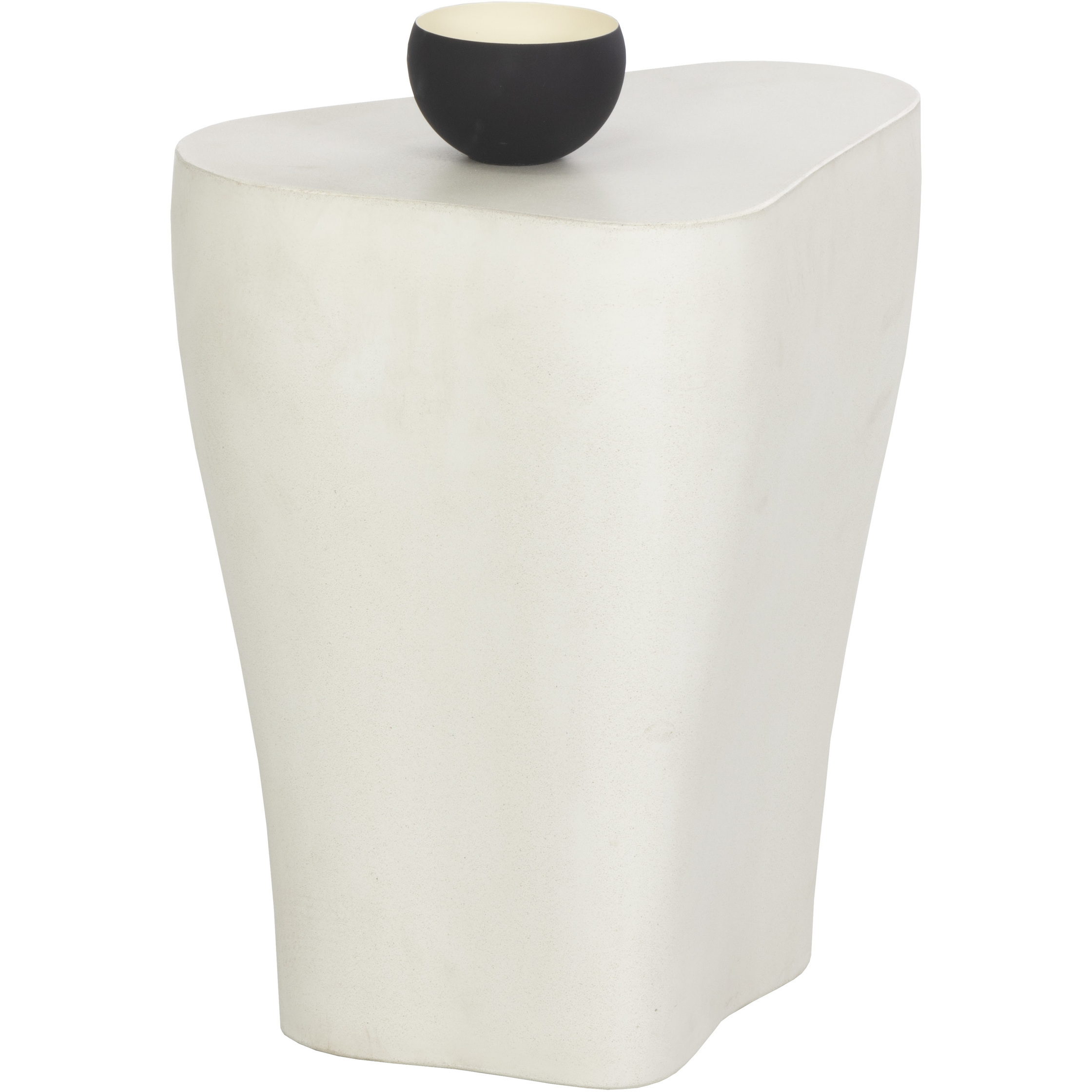 Dali 17.75 X 15.75 inch White Outdoor End Table, Small